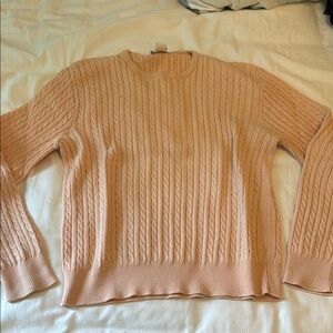 Brooks Brothers Women's Cable Knit Sweater - Light Pink